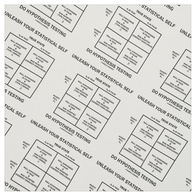 Unleash Your Statistical Self Hypothesis Testing Fabric (Swatch)