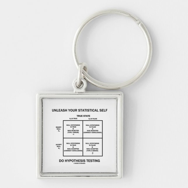Unleash Your Statistical Self Hypothesis Testing Keychain (Front)