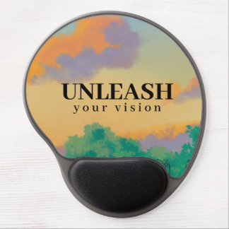 Unleash Your Vision – Abstract Motivational Quote Gel Mouse Pad