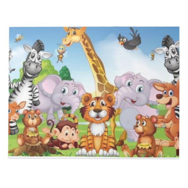  Unleash Your Wild Side: Wild Animals Notepad (Front)