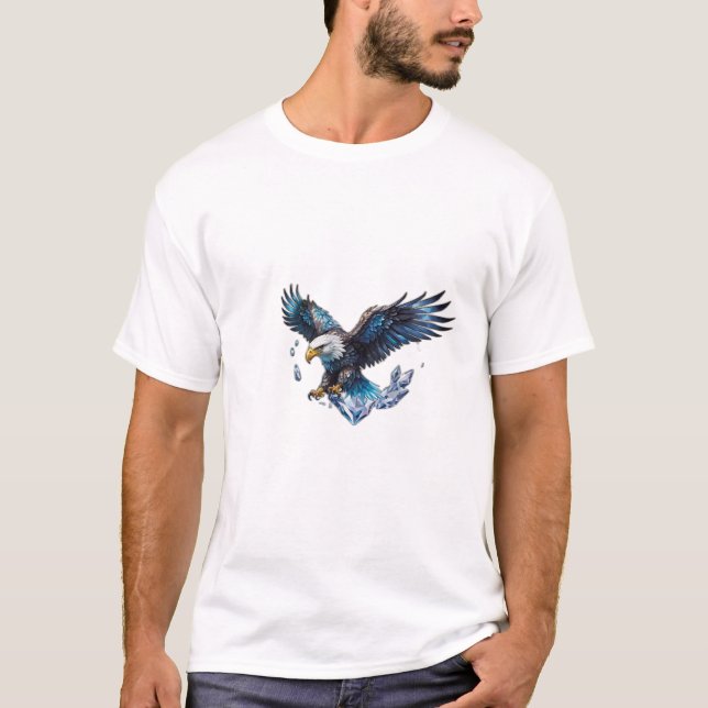 Unleash Your Wild Side with the Fierce Crystal Eag T-Shirt (Front)