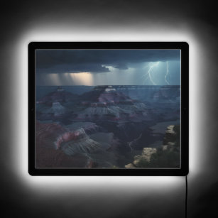 Unleashed Elements: Lightning on a Stormy Horizon LED Sign