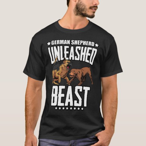 Unleashed German Shepherd Hunter Beast T_Shirt