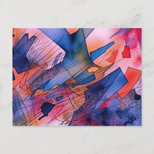 "Unleashed Potential" Contemporary Abstract Art Postcard