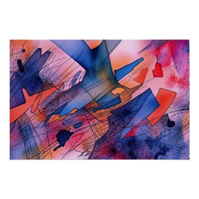 "Unleashed Potential" Contemporary Abstract Art Poster (Front)