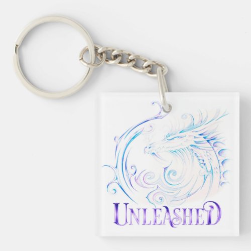 Unleashed Square Keychain