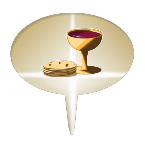 Unleavened Bread and Wine Holy Communion Cake Topper