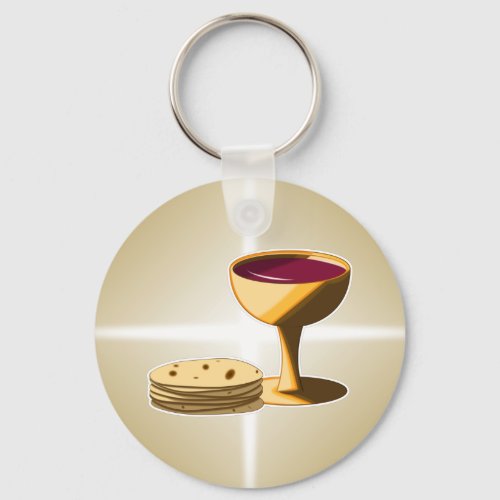 Unleavened Bread and Wine Holy Communion Keychain
