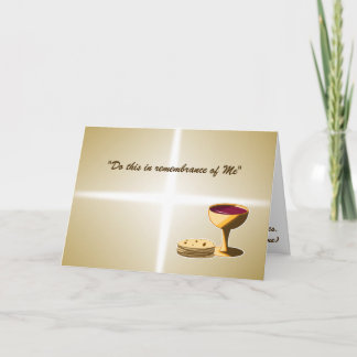 Unleavened Bread and Wine The Last Supper Easter Card