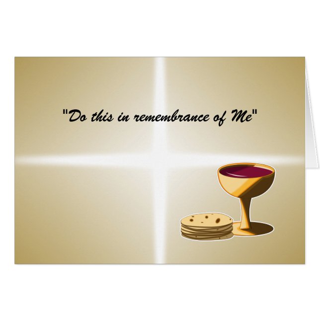 Unleavened Bread and Wine The Last Supper Easter Cards (Front Horizontal)
