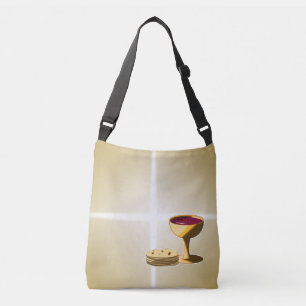 Unleavened Bread and Wine The Last Supper Easter Crossbody Bag
