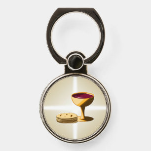 Unleavened Bread and Wine The Last Supper Easter Phone Ring Stand