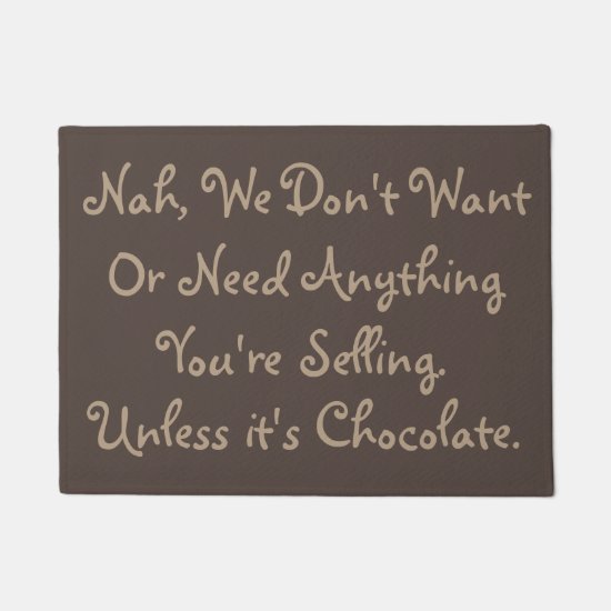 Unless Its Chocolate•Funny• Doormat