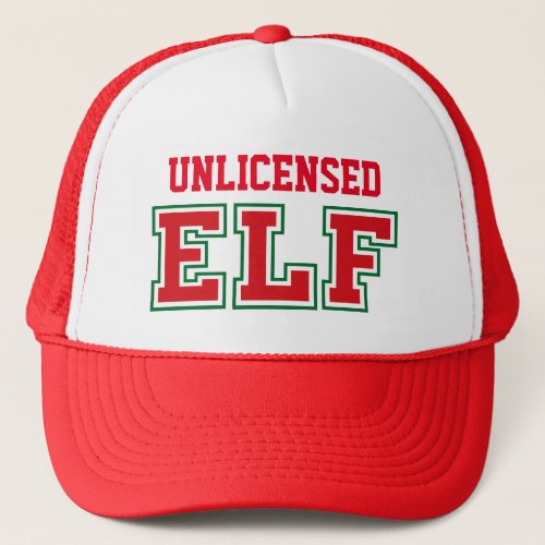 Unlicensed Christmas Elf Trucker Hat