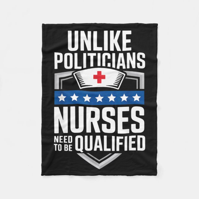 Unlike Liticians Nurses Need To Be Qualified Sarca Fleece Blanket (Front)
