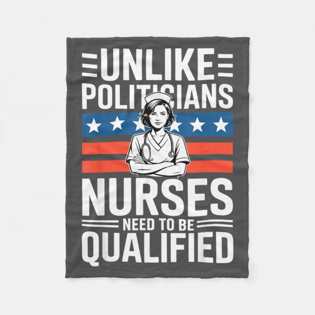 Unlike Liticians Nurses Need To Be Qualified Sarca Fleece Blanket (Front)