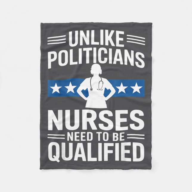 Unlike Liticians Nurses Need To Be Qualified Sarca Fleece Blanket (Front)