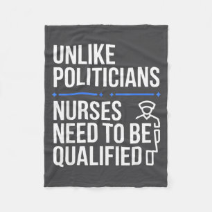 Unlike Liticians Nurses Need To Be Qualified Sarca Fleece Blanket