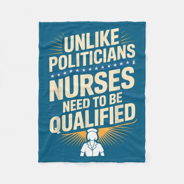 Unlike Liticians Nurses Need To Be Qualified Sarca Fleece Blanket (Front)