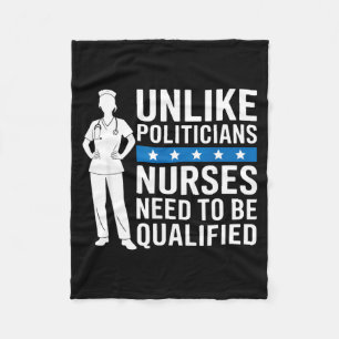Unlike Liticians Nurses Need To Be Qualified Sarca Fleece Blanket