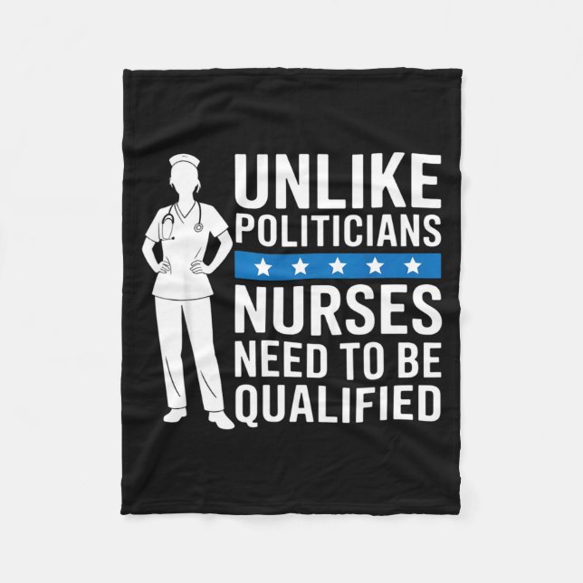 Unlike Liticians Nurses Need To Be Qualified Sarca Fleece Blanket (Front)