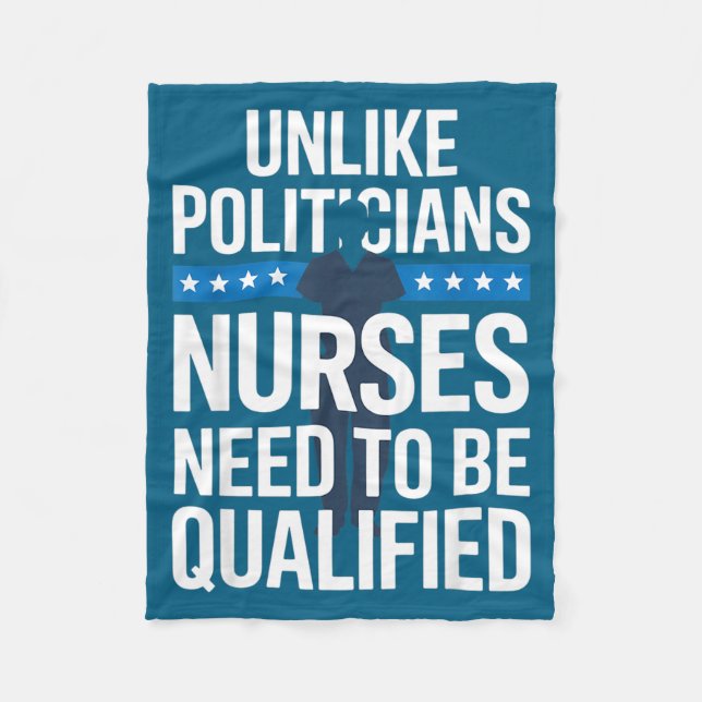 Unlike Liticians Nurses Need To Be Qualified Sarca Fleece Blanket (Front)