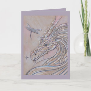 Unlikely friends dragon and dragonfly card