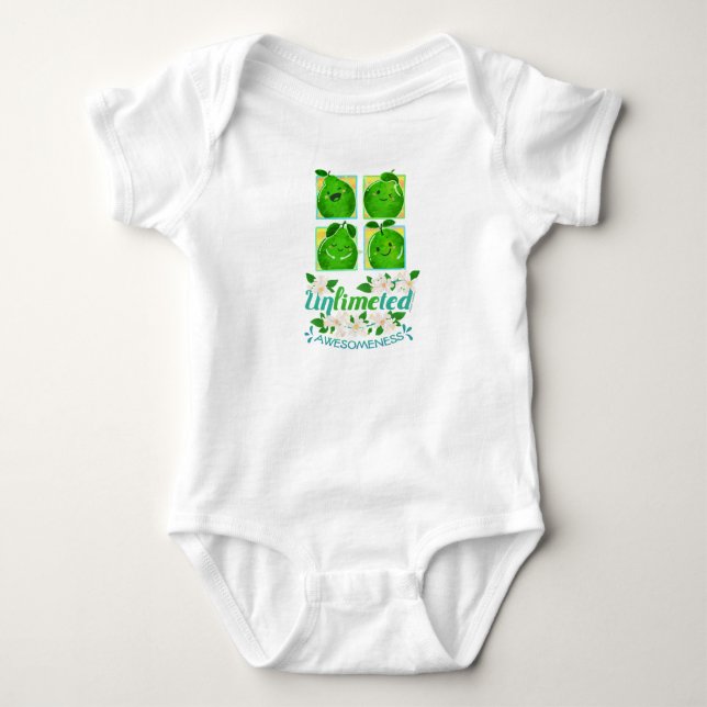 Unlimeted Awesomeness - Punny Garden Baby Bodysuit (Front)