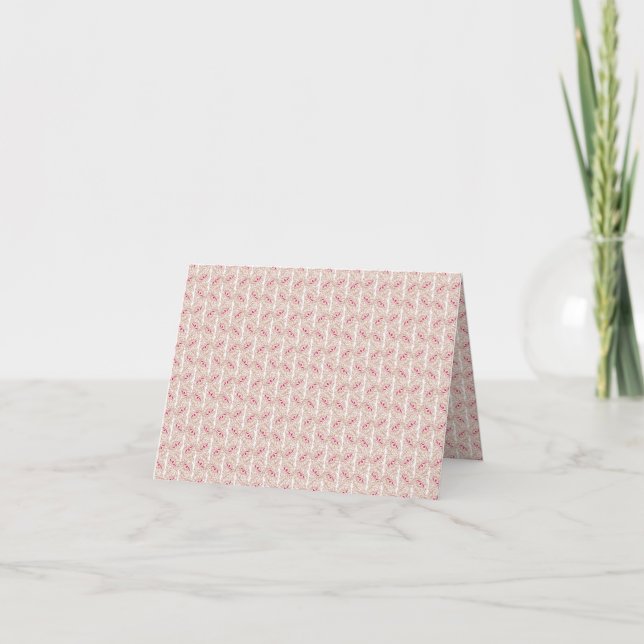 Unlimited Happy Feast on a White and Pink Backgrou Thank You Card (Front)