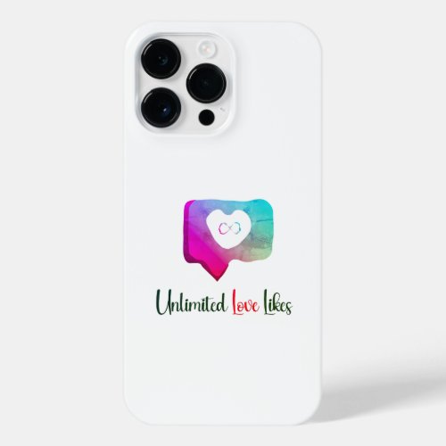 Unlimited Love Likes Black Funky Edition iPhone 14 Pro Max Case