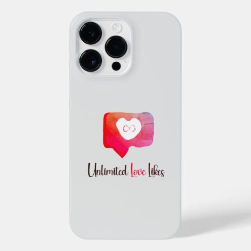 Unlimited Love Likes Black Retro Edition iPhone 14 Pro Max Case