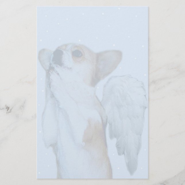 Unlined Dott Angel Stationery (Front)