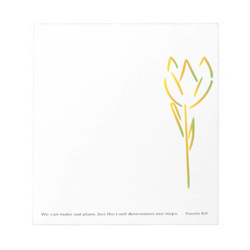 Unlined Flower Notepad