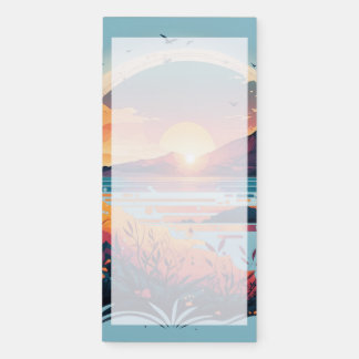 Unlined Sunset Magnetic Notepad