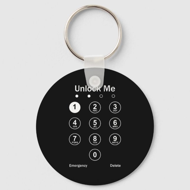 Unlock Me Phone Pcode Funny Gaming Christmas Gift  Keychain (Front)