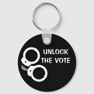 Unlock The Vote: Black/White Keychain