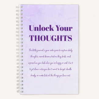 Unlock Your Thoughts | Motivational Writing Notebook