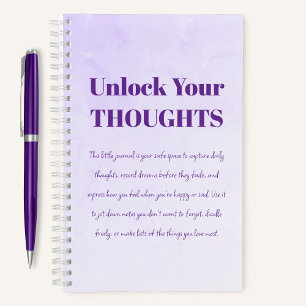 Unlock Your Thoughts Motivational Writing Notebook