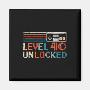 Unlocked Level 40 Birthday Boy Video Game Controll Magnet
