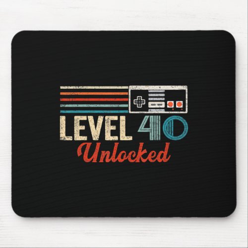 Unlocked Level 40 Birthday Boy Video Game Controll Mouse Pad
