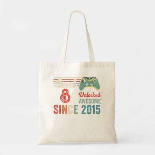 Unlocked Level 8 Birthday 8 Year Old Video Game Co Tote Bag