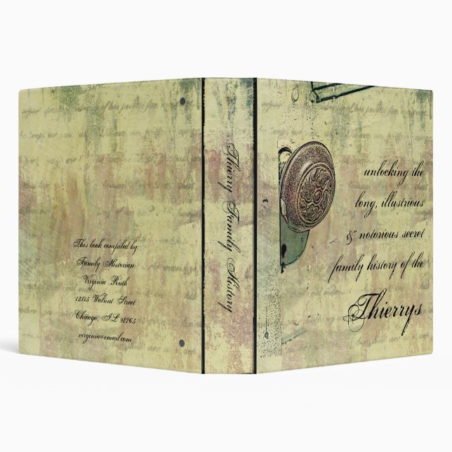 Unlocking Family History (1.5") 3 Ring Binder (Background)