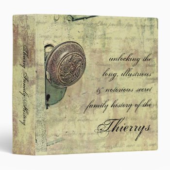 Unlocking Family History (1.5") Fix In Process Binder by FamilyTreed at Zazzle