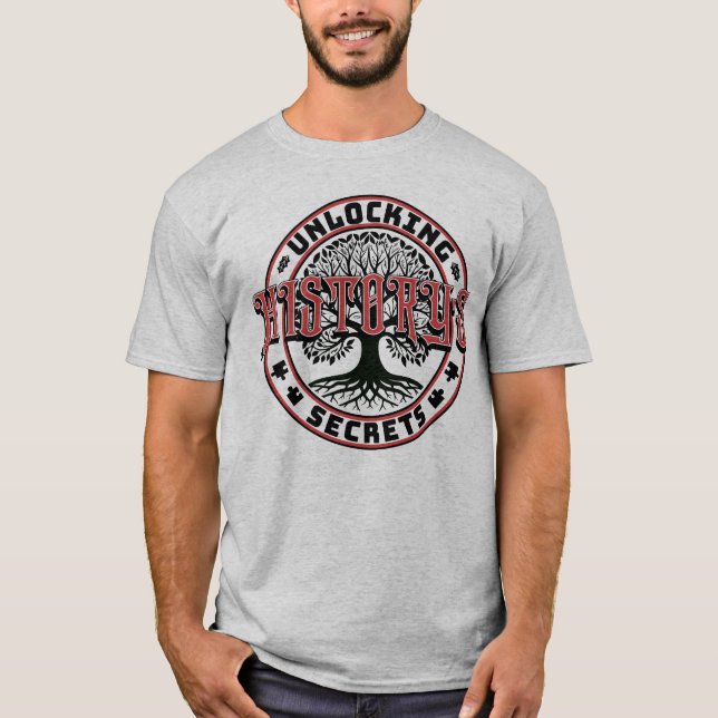 Unlocking History's Secrets Genealogy Tree Of Life T-Shirt (Front)