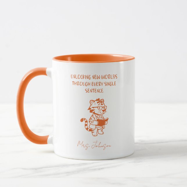Unlocking New Worlds Every Single Sentence Reader Mug (Left)