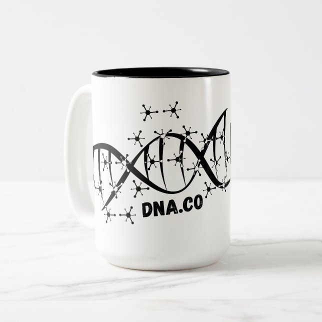 Unlocking the Mysteries of DNA Two-Tone Coffee Mug (Front Left)