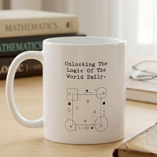 Unlocking World's Logic Daily   Math Insights Coffee Mug
