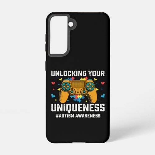 Unlocking Your Uniqueness Autism Gaming Gamer Samsung Galaxy S21 Case