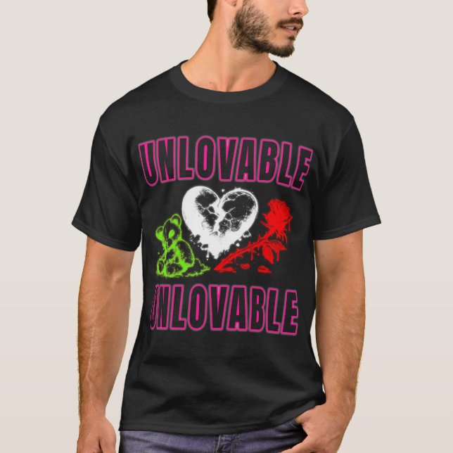 Unlovable Broken Heart Teddy Bear Shirt  (Front)
