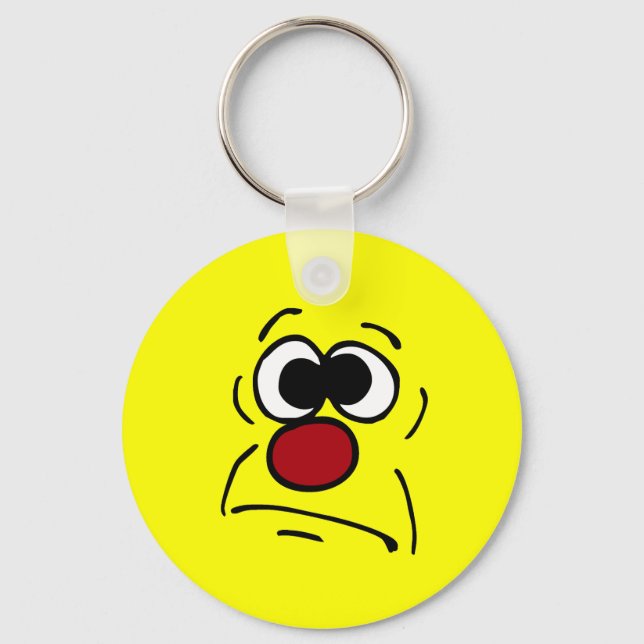 Unlucky Face Grumpey Keychain (Front)